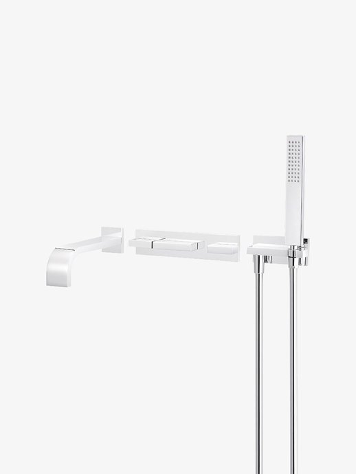 Thermostaatkraan voor badrand vijfgats wandmodel Andrew