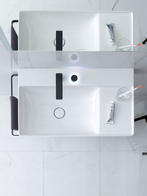Wall-mounted washbasin Durasquare asymmetric