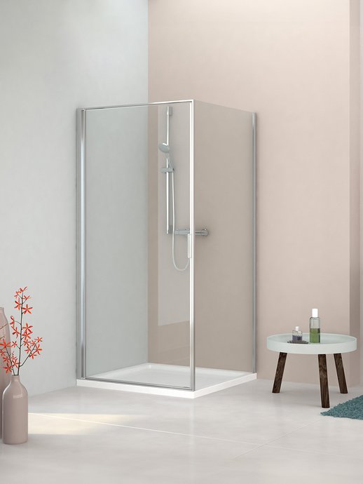 Hinged door and side panel Individual 2.0 for corner configuration
