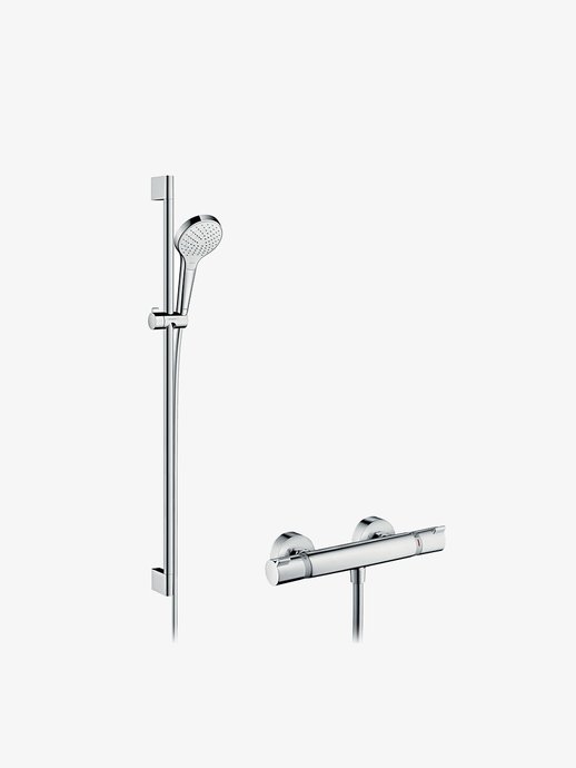 Set de douche avec mitigeur thermostatique Croma Select S Vario Combi+