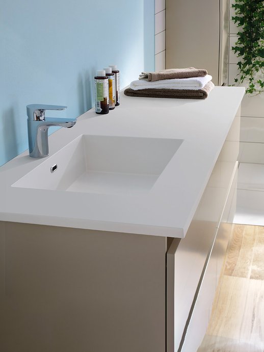 Table vasque en Solid blanc mat Sobro