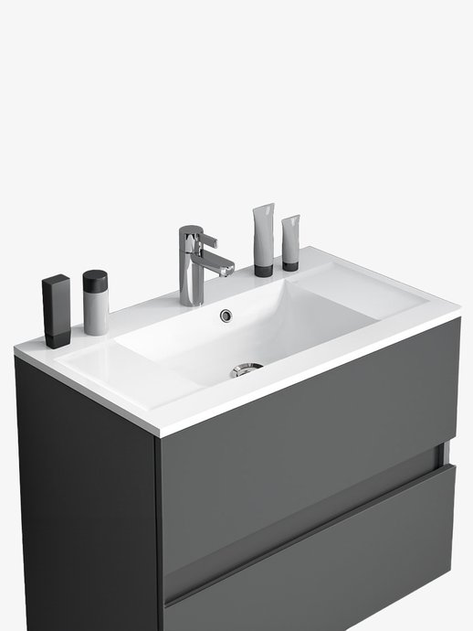 Gegoten wastafelblad D-motion