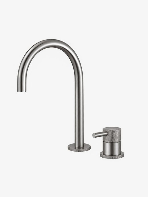 Slimtec round 2-hole basin mixer tap