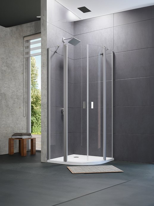 Hinged doors Design Pure 1/4 round