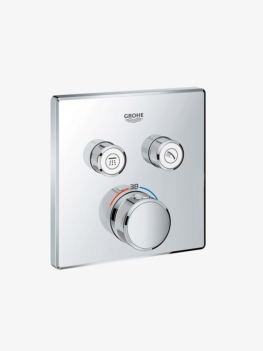 Smartcontrol 2-outlet thermostatic shower valve