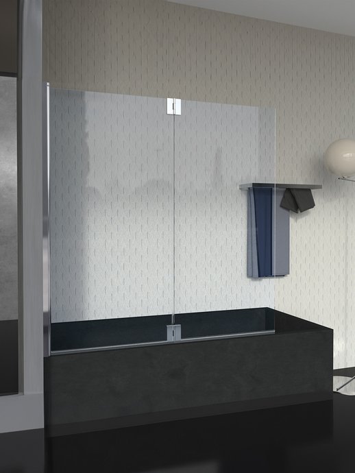 Bathtub screen A16 with bifoid panel