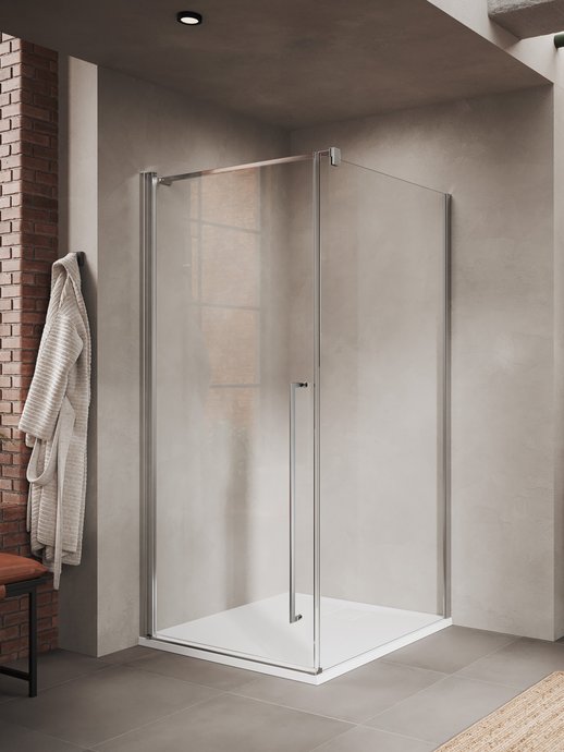 Urban hinged shower door