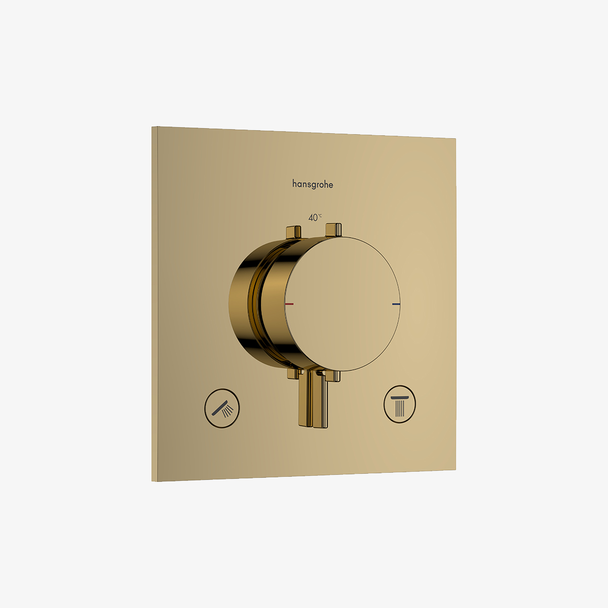 Ecostat Comfort E Inbouwthermostaat voor 2 systemen douchekraan