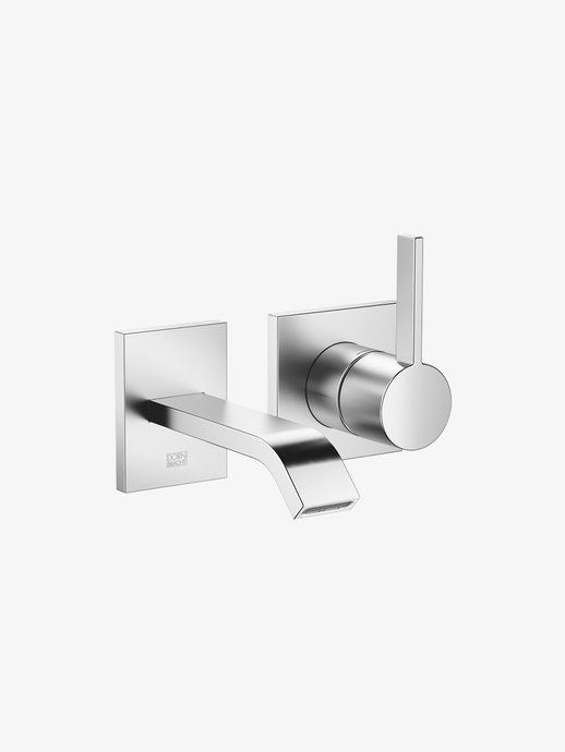 Two-hole Mixer tap Imo wall-mounted brushed chrome