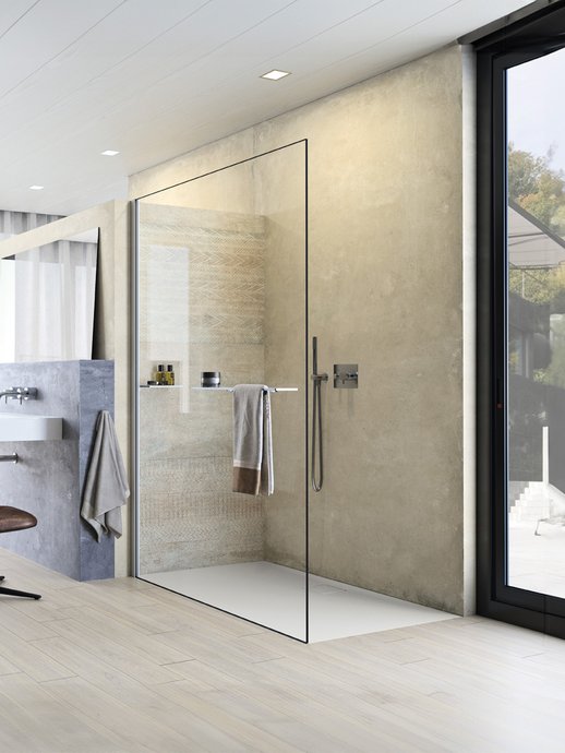 Walk-in douche Select+ 10 mm square