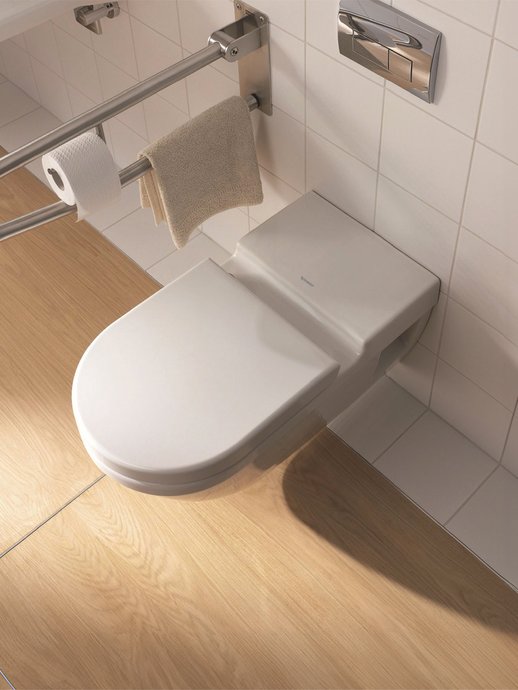 Comfort toilet, wall-mounted, Starck 3 Vital Bowl