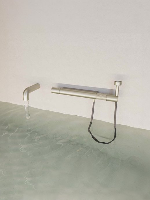 Thermostatic wall-mounted three-hole bath tap Joe