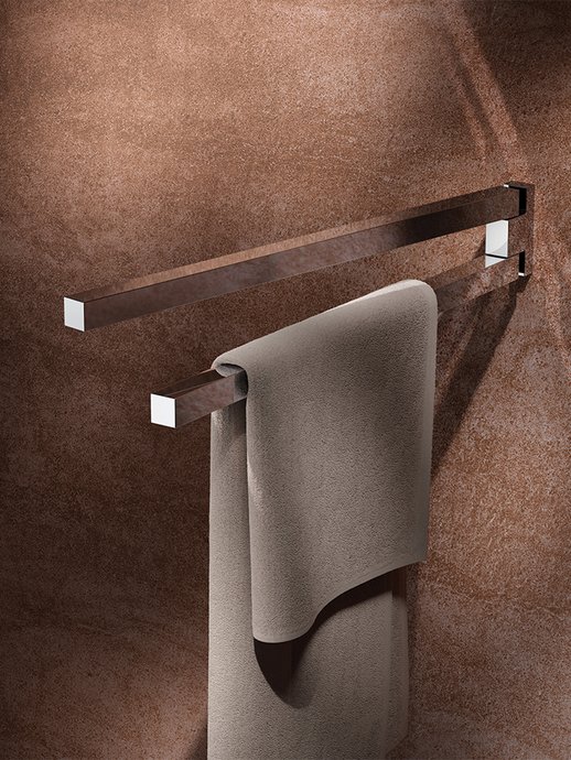 Range of accessories Edition 90 Square: 2-arm towel holder