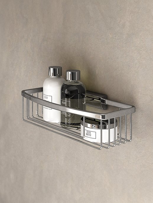 Doucheaccessoire : bedrade flessenhouder mand