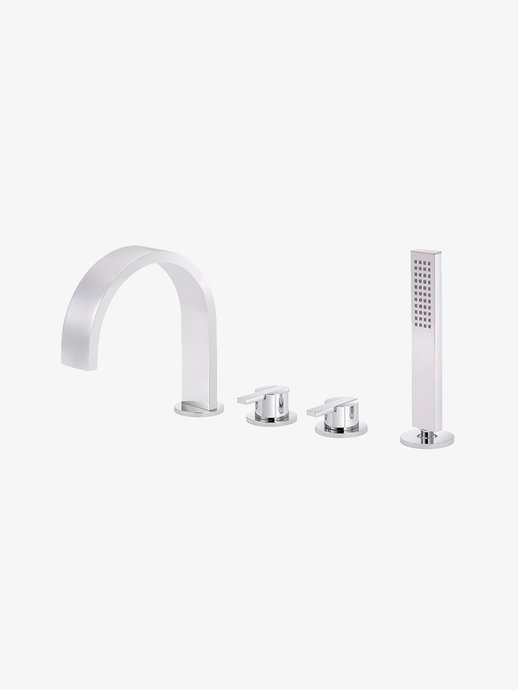 Four-hole deck-mounted bath tap Line