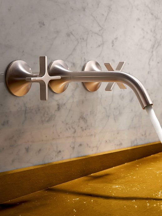 Three-hole mural mixer tap Vaia