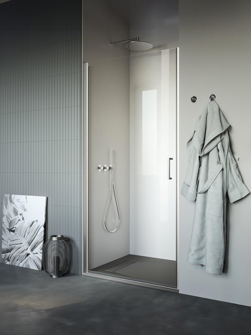 Porte saloon et paroi fixe Claire Design