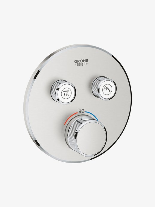 Smartcontrol 2-outlet thermostatic shower valve