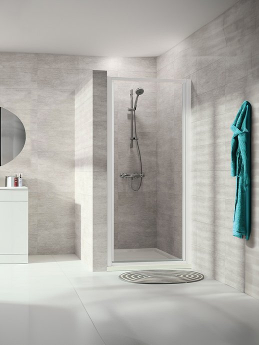 Mars pivot door for niche or corner installation