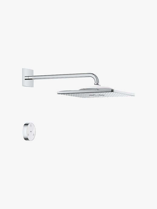 Wall-mounted square overhead shower Rainshower SmartConnect 310