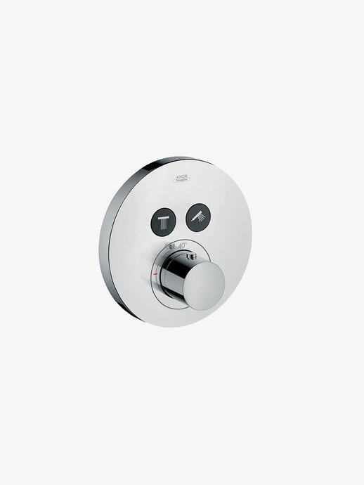 Robinet de douche thermostatique encastré ShowerSelect Round 2 fonctions