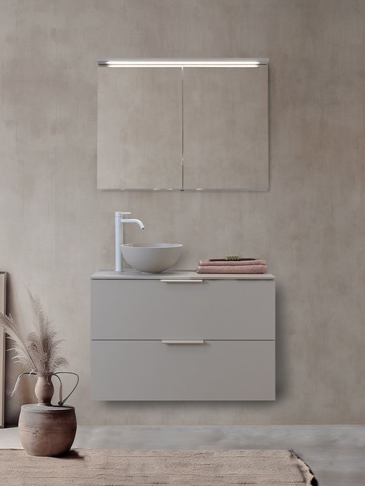 Furniture range Sand - 2 drawers in Sand color, L. 100 cm