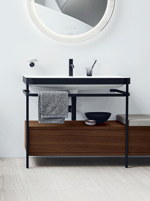 Pedestal washbasin Happy D.2 C-bonded