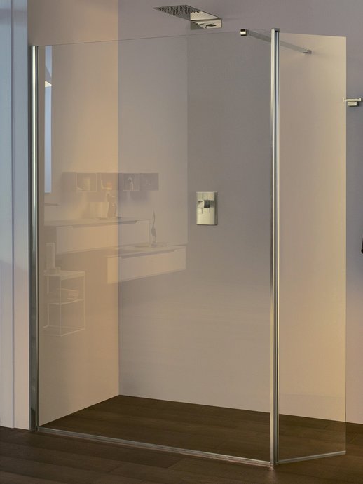 Walk-in shower range A16 6 mm with hinged panel