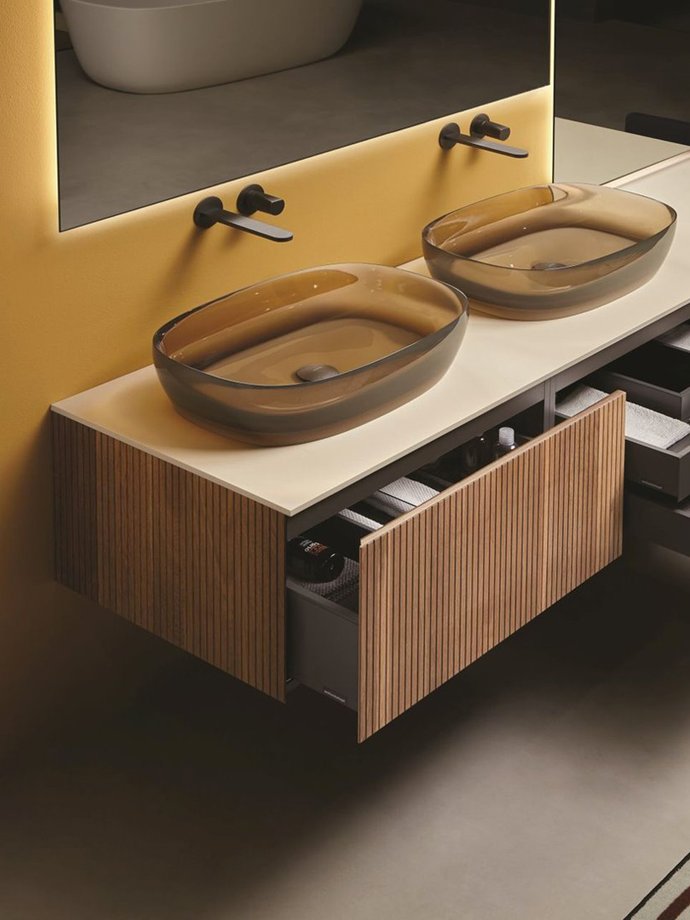 Meuble de salle de bains Binario d'Antonio Lupi