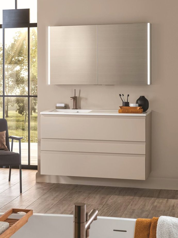 Unique Laque Bathroom Furniture by Delpha, Hazelnut Color