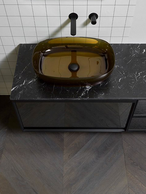 Bemade Bathroom Furniture, Wood and Black Color