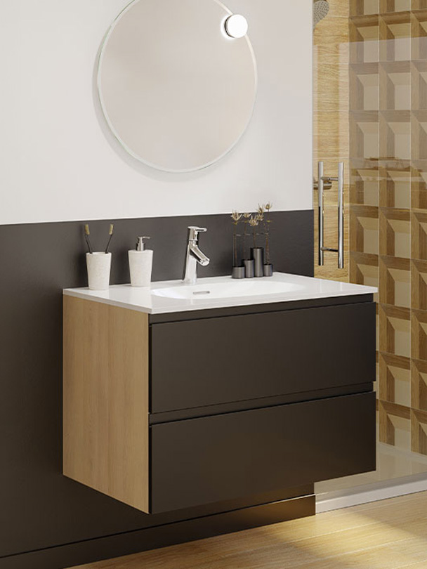 Intuitive Bathroom Furniture by Delpha, Matte White Color