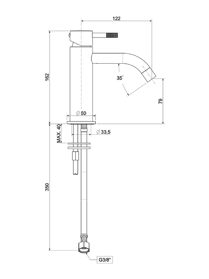 Mitigeur lavabo Paffoni Filo71