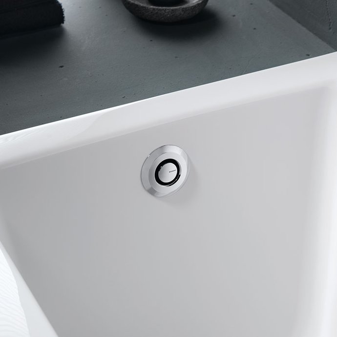 PushControl drain with push-button control