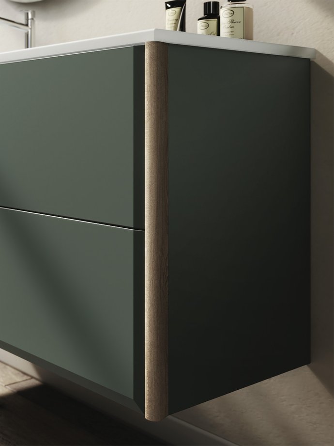 Bathroom furniture Pupitre by Sanijura, Olive color