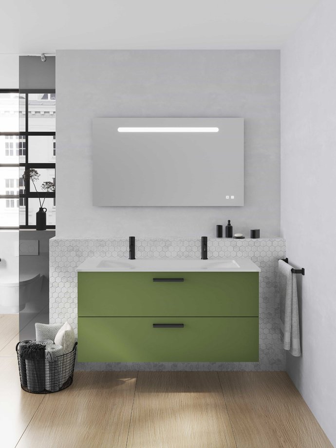 Meuble de salle de bains Mix & Match, coloris vert olive