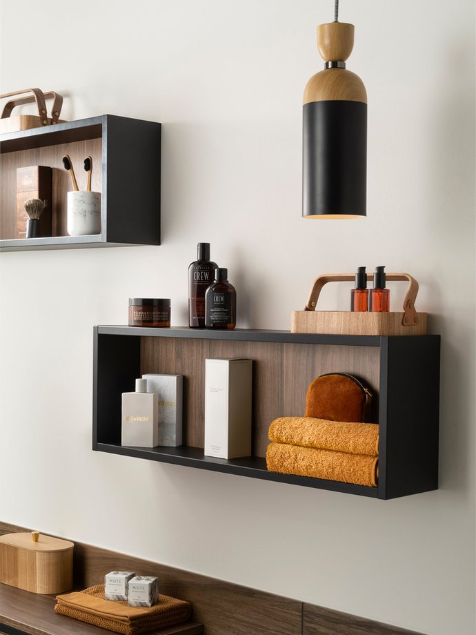 Ultra rectangular dial shelves