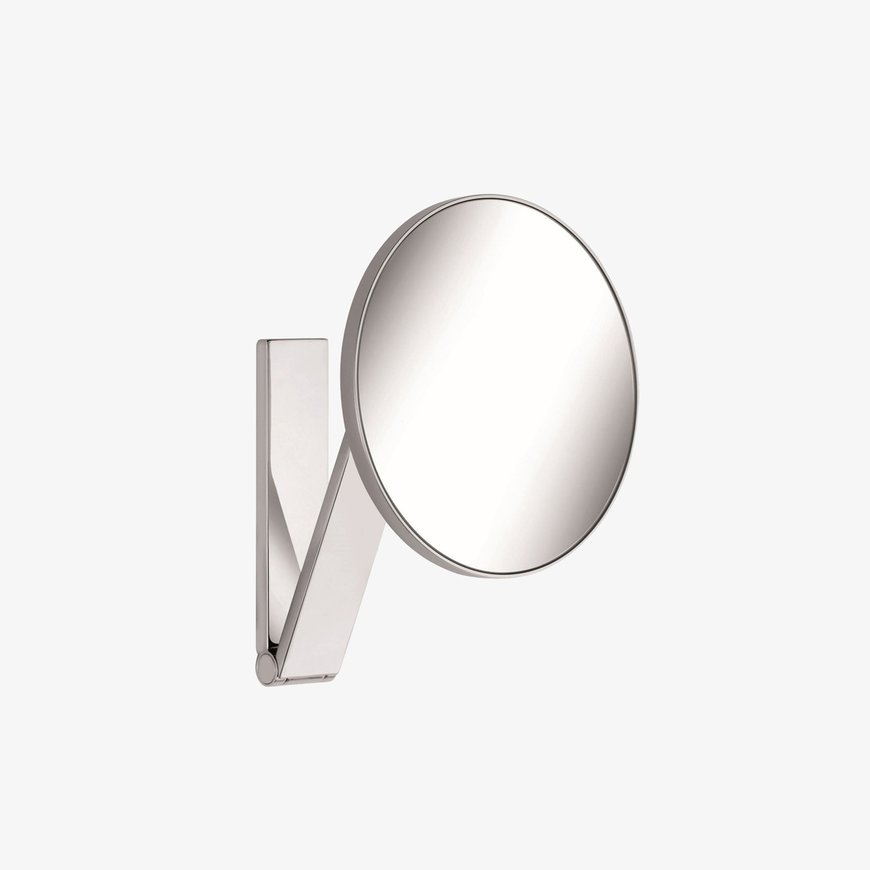 Wall-mounted round magnifying mirror