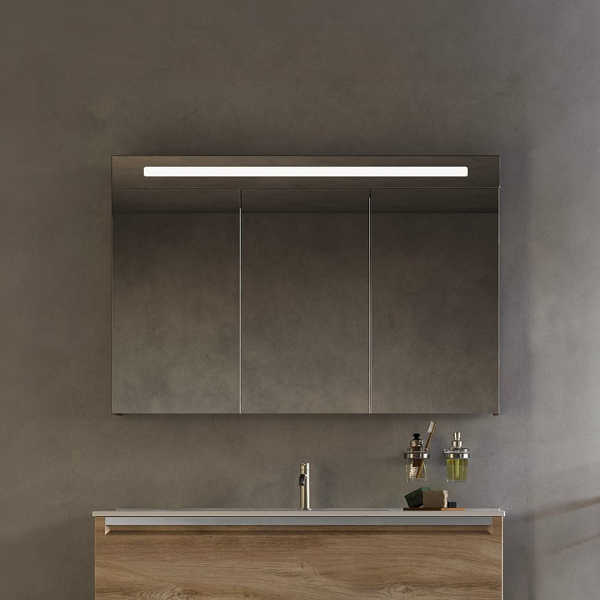 Toiletkast Leo met geïntegreerde LED-verlichting in Rovere Naturale