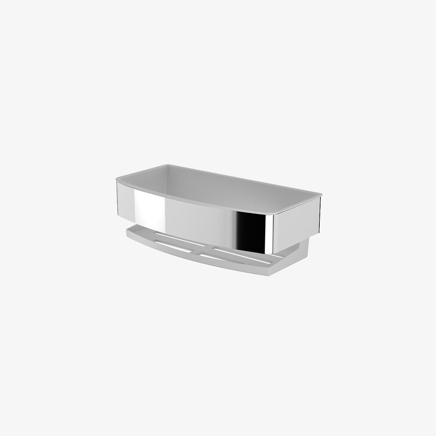 Accessoire de douche : panier porte-savon rectangulaire