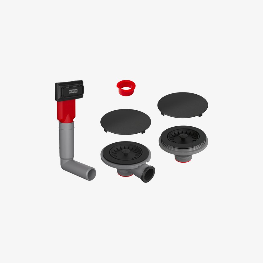 2-bin manual drain, matte black