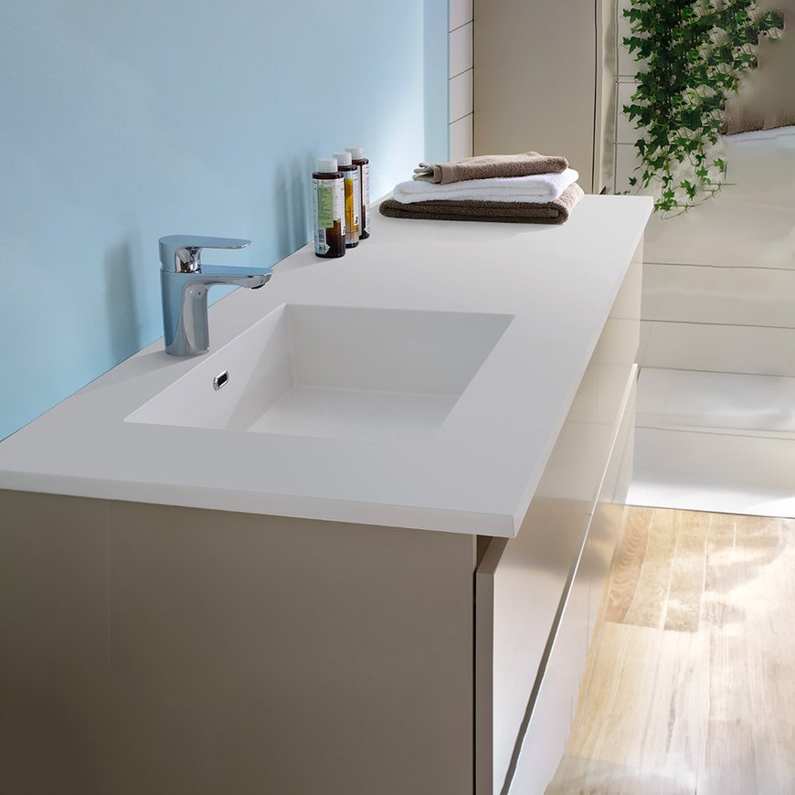 Table vasque en Solid blanc mat Sobro