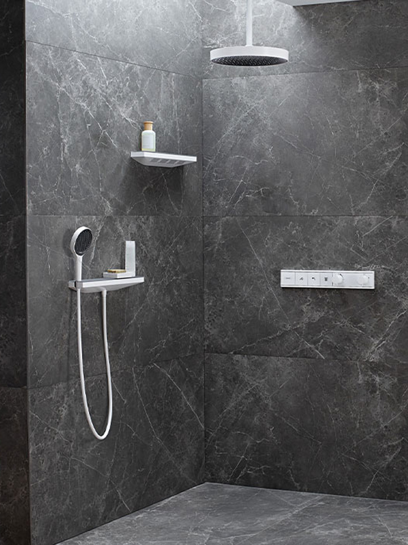 Pommeau De Douche Hansgrohe Rainfinity 36 Cm - Blanc Mat/Graphite - Jet Unique - Comme Neuf