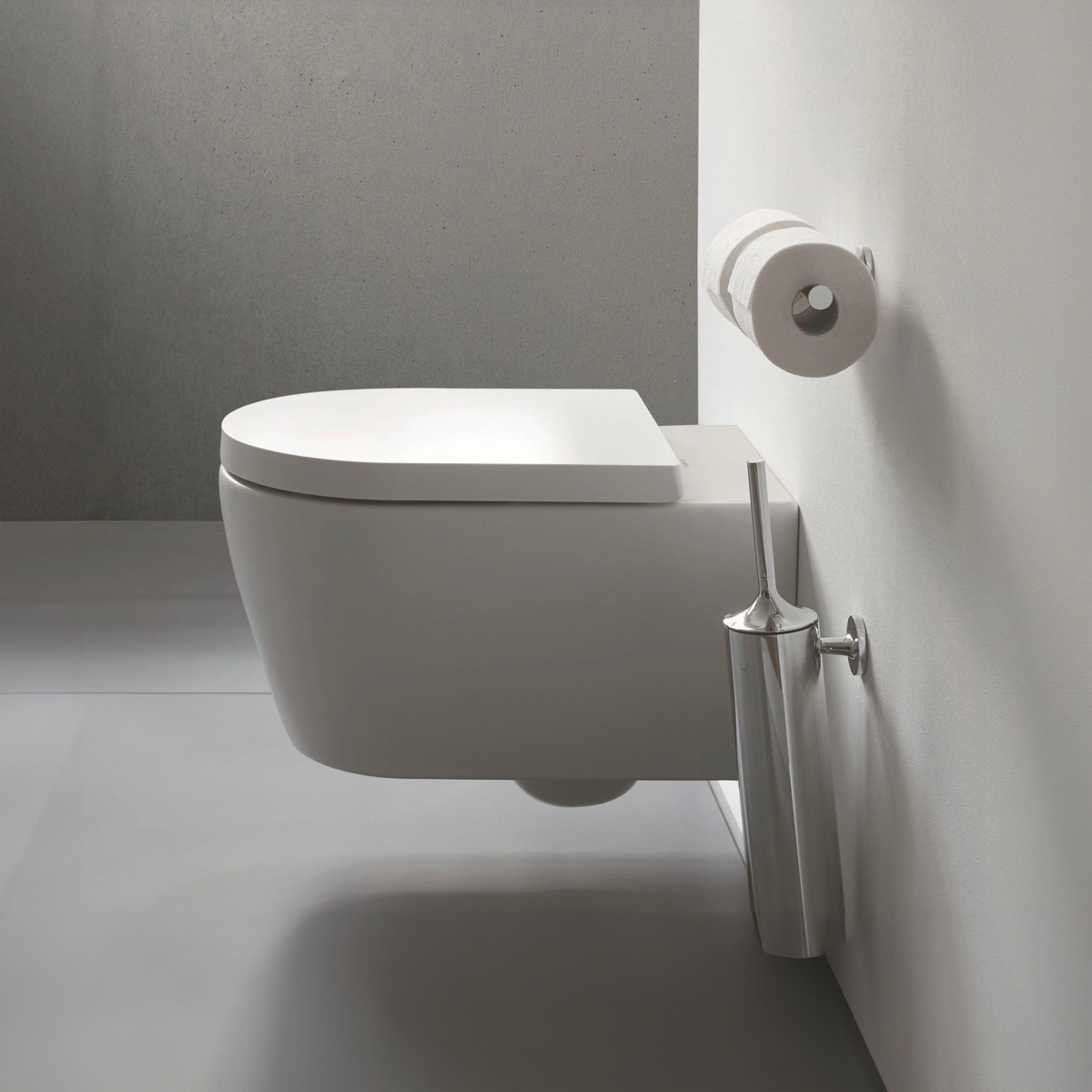 Wall-mounted toilet ME by Starck Rimless Durafix white matt | Facq